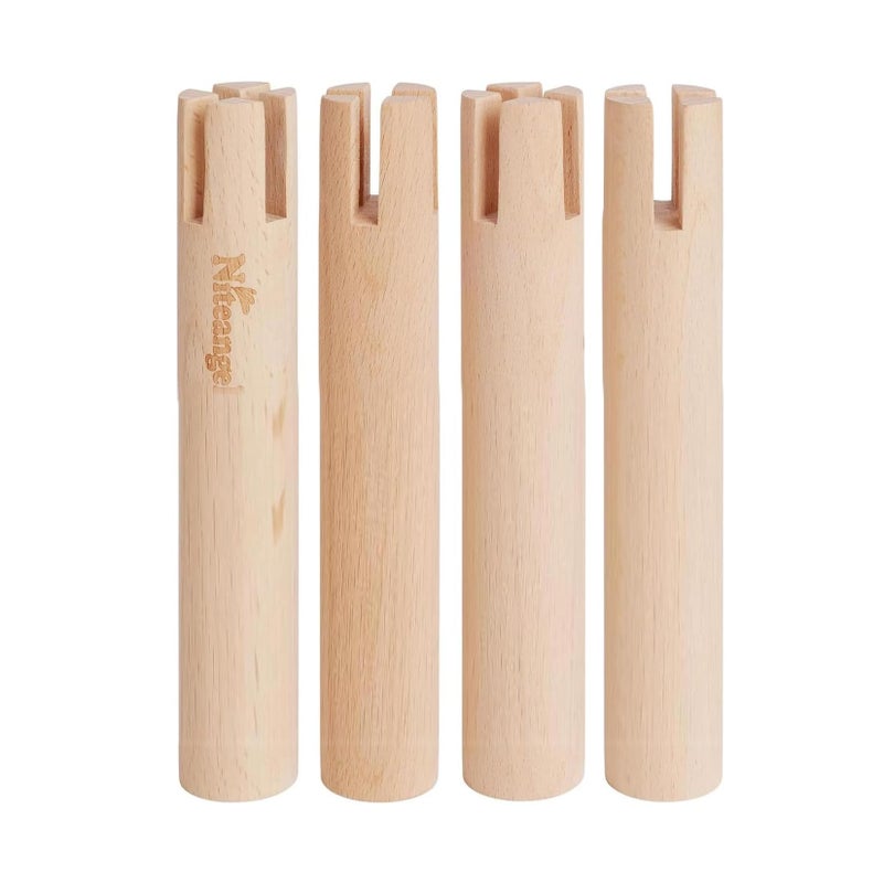 Niteangel Set of Beech Stilts for Elevating & Safely Setting Niteangel Multi-Chamber Series Maze House (Set of 4 Stilts (5.9'' H)) - Image 1